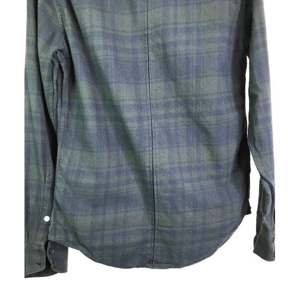 Rag & Bone Shirt Mens SP Green Blue Plaid Button Down Long Sleeve Collar Cotton - Picture 7 of 10